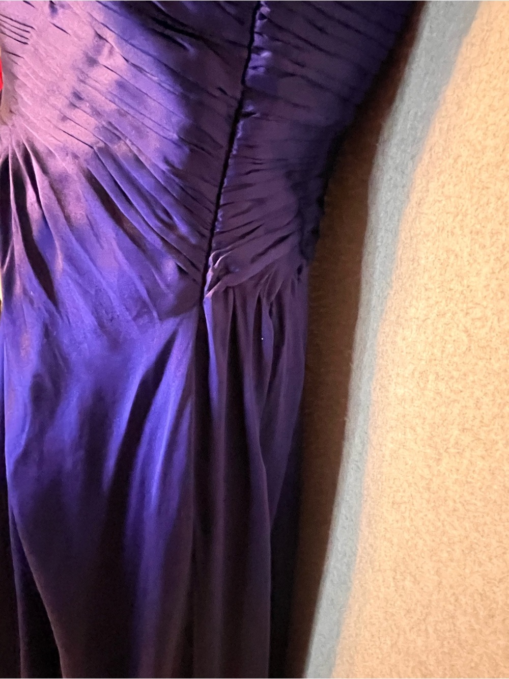 Laundry By Shelli Segal Silk One-Shoulder Maxi Evening Dress - Picture 7 of 9